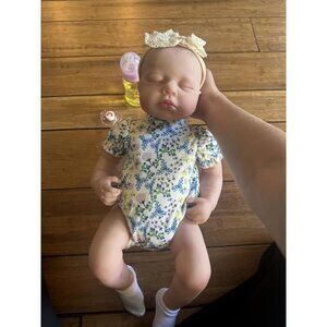 🆕20Inch Full Body Silicone Not Vinyl Reborn Baby Dolls Loulou Newborn Girl
